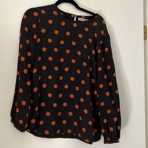 Steven Alan silk dot top - size L